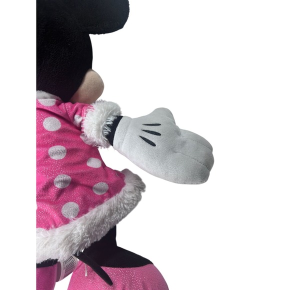 Disney Minnie Mouse Plush Doll In Pink Polka Dot Dress With Bow 20 inches Tall - Picture 5 of 7